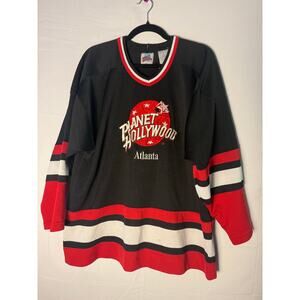 Vintage 90s Planet Hollywood Atlanta Planet Hockey Jersey Men's Size Large
